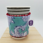 Load image into Gallery viewer, Sky Blue &amp; Crimson Coffee Sleeve
