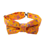 Load image into Gallery viewer, Mustard Floral Saree Bowtie
