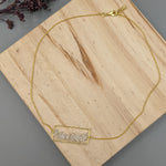 Load image into Gallery viewer, Brass and Glass Pebble Necklace

