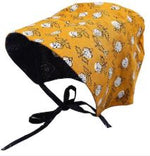 Load image into Gallery viewer, Indigo &amp; Mustard Baby Bonnet
