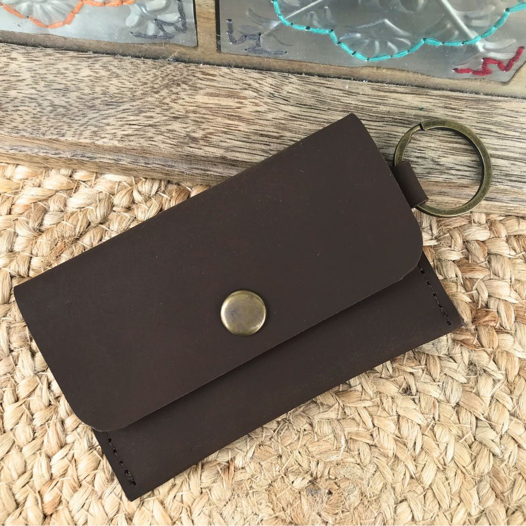 Leather Keychain Cardholder