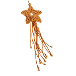 Load image into Gallery viewer, Gold macrame star ornament 
