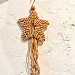 Load image into Gallery viewer, Gold macrame star ornament
