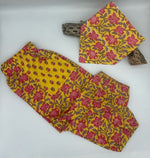 Load image into Gallery viewer, Yellow and Pink Floral Harem Pants
