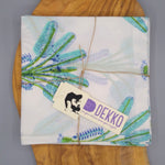 Load image into Gallery viewer, Napkin Set: Spring Green Palm Tree Blockprint
