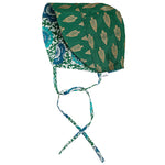 Load image into Gallery viewer, Green Floral Baby Bonnet
