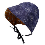 Load image into Gallery viewer, Indigo &amp; Mustard Baby Bonnet
