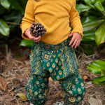 Load image into Gallery viewer, Green Floral Harem Pants
