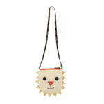 Load image into Gallery viewer, Small pouch shaped like a lion&#39;s face with a strap on a white background
