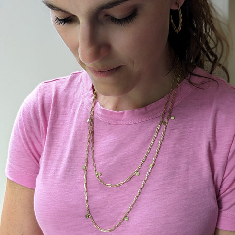 Disc Wrap Necklace