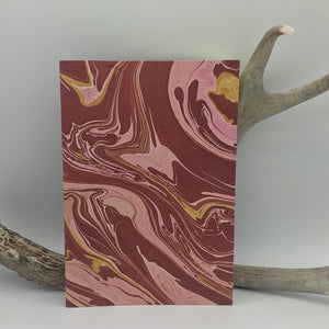Red Marbled Paper Journal