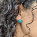 Load image into Gallery viewer, Crushed Turquoise &amp; Copper Studs
