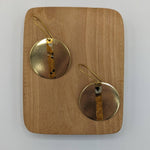 Load image into Gallery viewer, Brass Disc &amp; Saree Earrings
