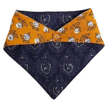 Indigo & Mustard Baby Bib