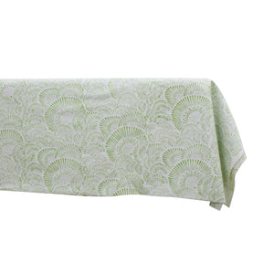 Spring Green Blockprint Tablecloth