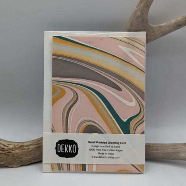 Rose Gold Marbled Greeting Card