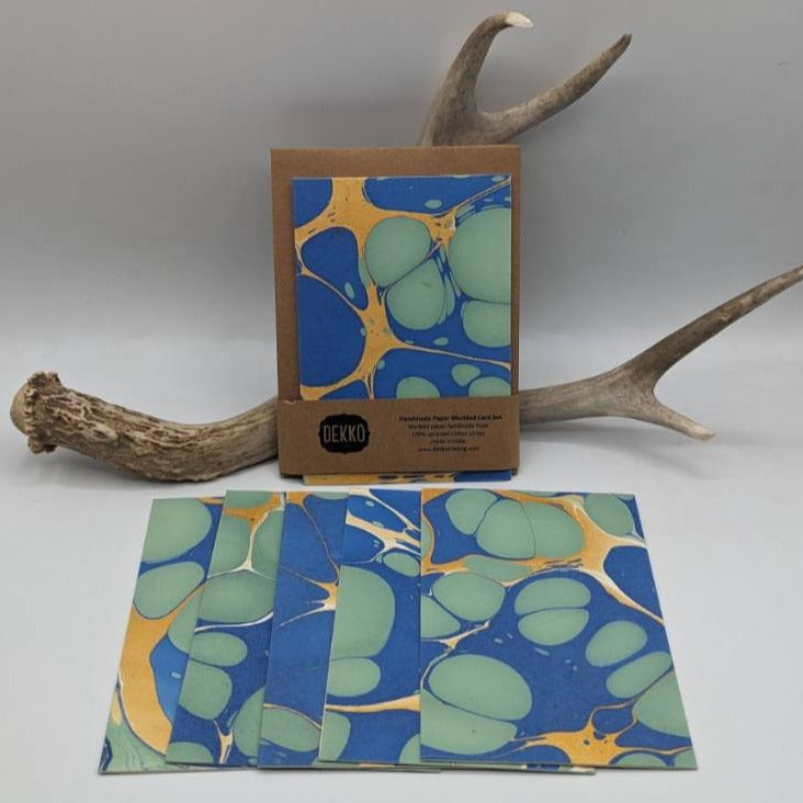 Ocean Blue Pebble Card Set