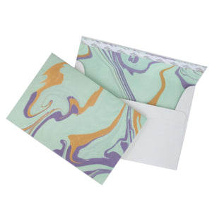 Orchid Marbled Greeting Card