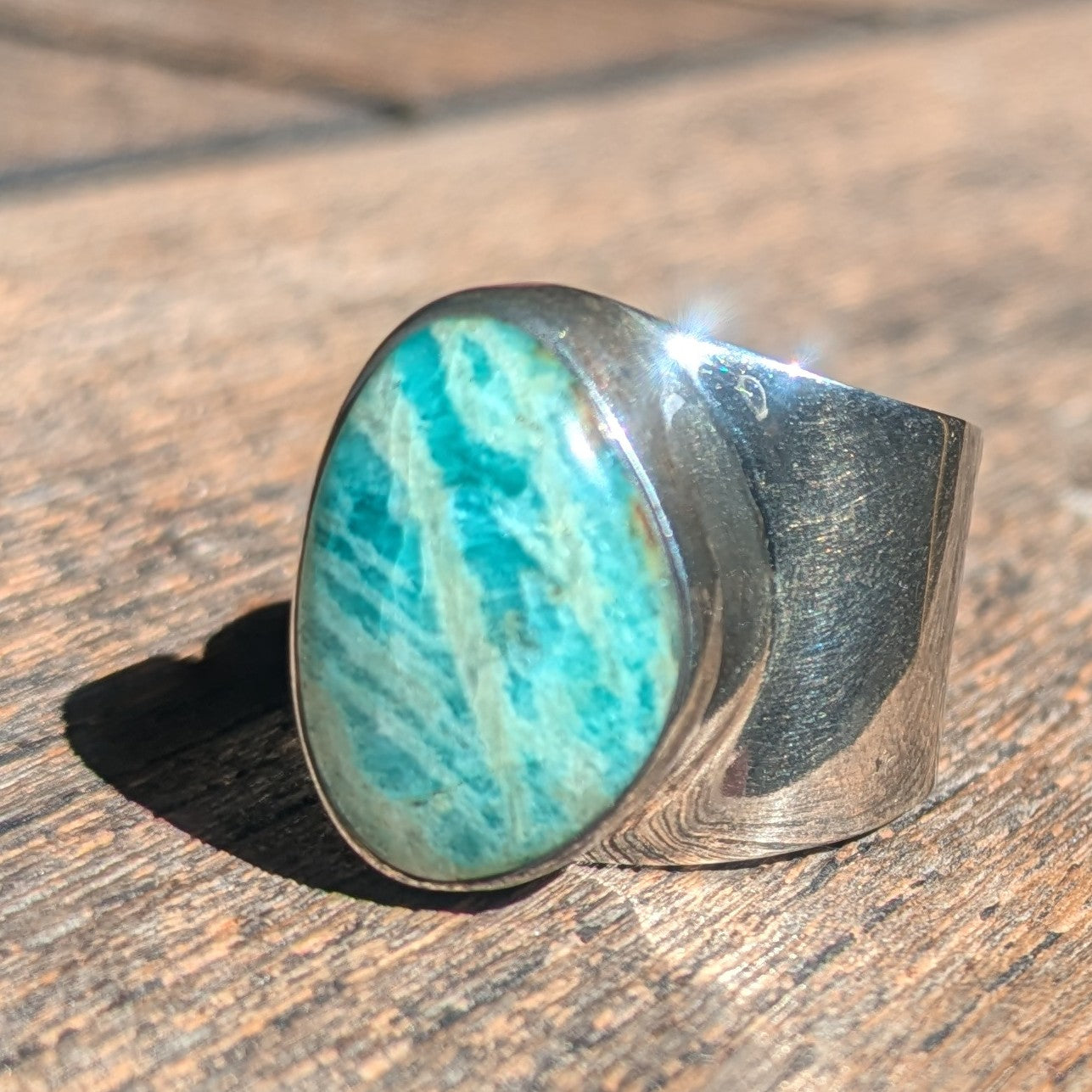 Amazonite Cuff Ring