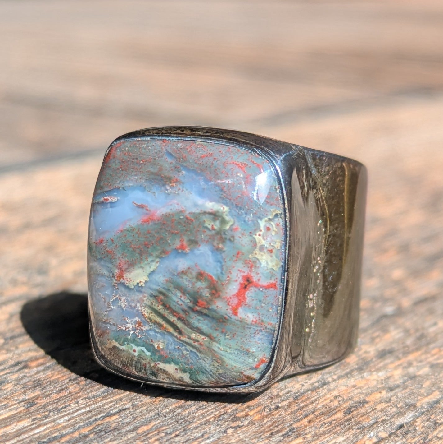 Bloodstone Cuff Ring