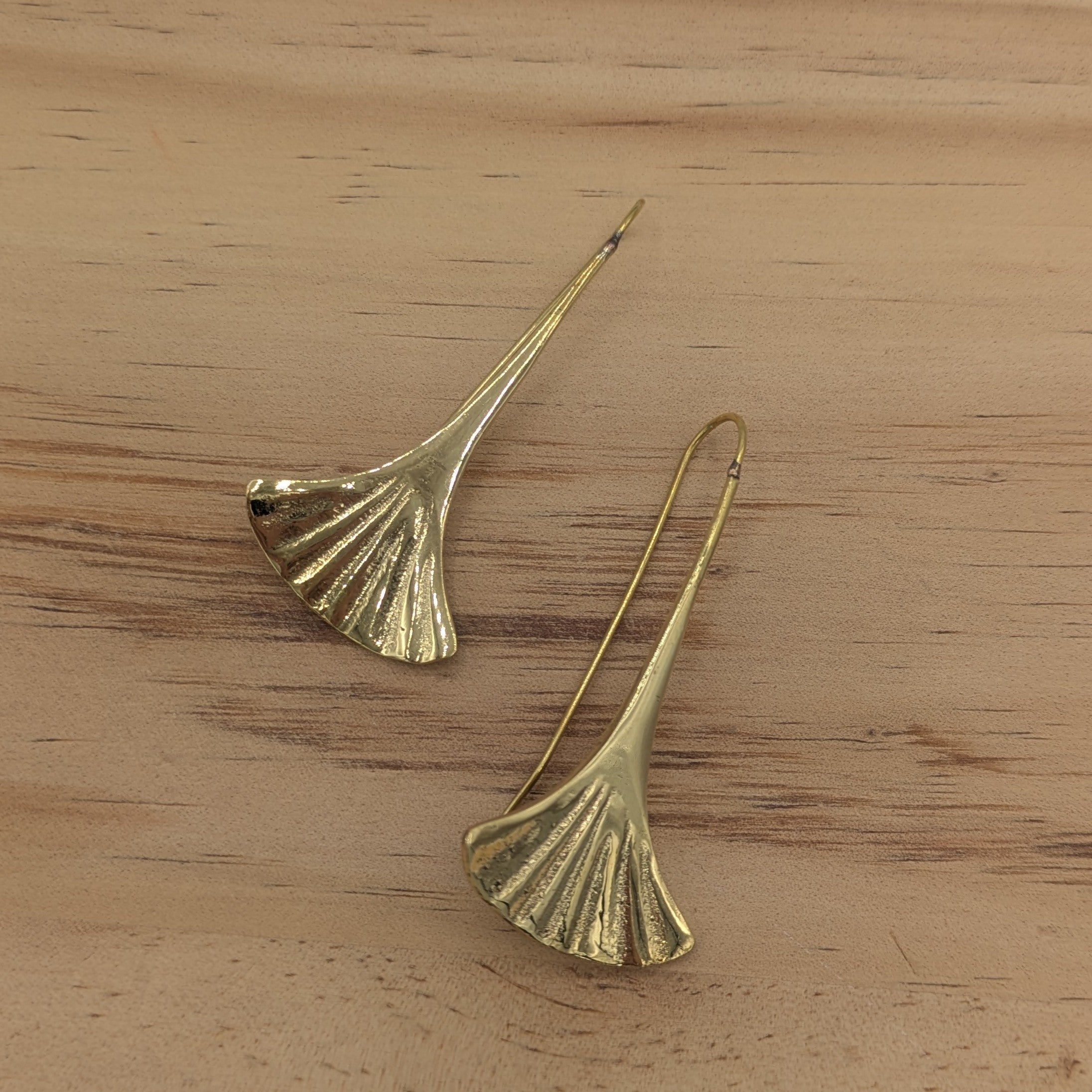 Gingko Leaf Threader Earrings