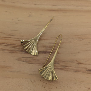 Gingko Leaf Threader Earrings