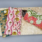 Load image into Gallery viewer, Ivy Green &amp; Pink Floral Glasses Case
