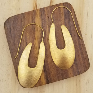 Brass Curve Earrings