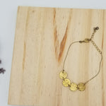 Load image into Gallery viewer, Raw Brass Mini Disc Bracelet
