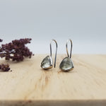 Load image into Gallery viewer, Green Amethyst Triangle Earrings
