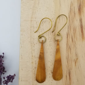 Haldu Wood Paddle Earrings
