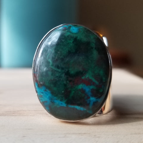 Azurite Cuff Ring