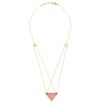 Load image into Gallery viewer, Pink Opalite Double Chain Necklace
