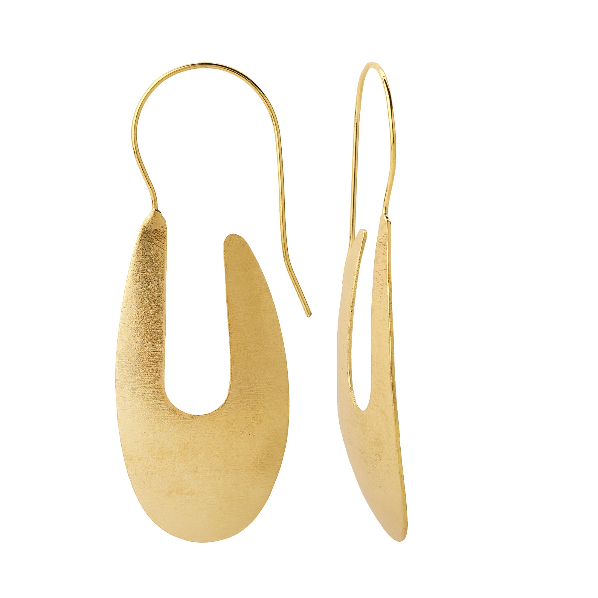 Brass Curve Earrings