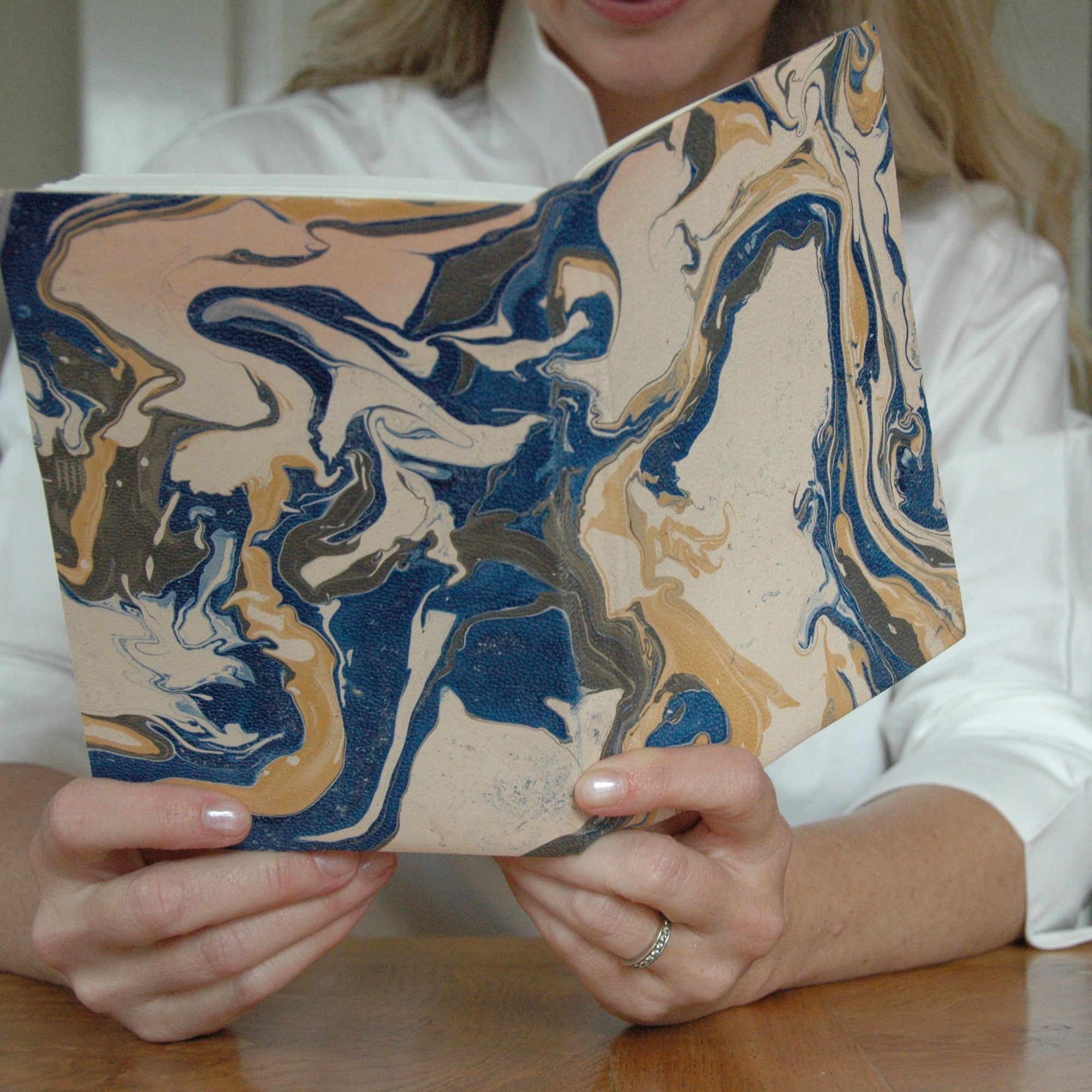 Marbled Leather Journal