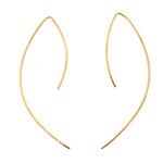Load image into Gallery viewer, Brass Bow Threader Earrings
