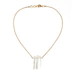Load image into Gallery viewer, Raw Quartz Triple Crystal Necklace
