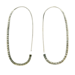 Sterling Silver Textured Hoops