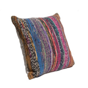 Recycled Vintage Saree Pillow Cover - Square