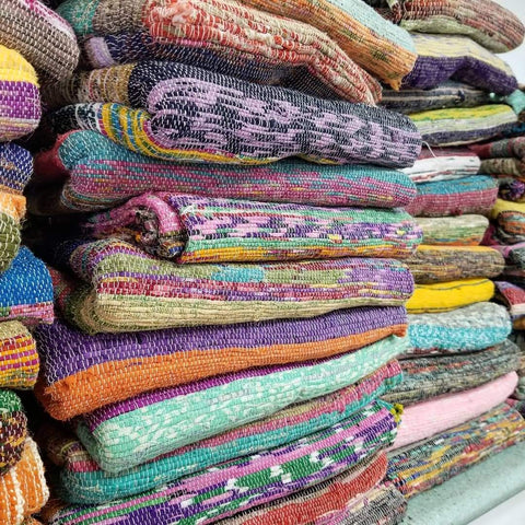 Recycled Vintage Saree Rug