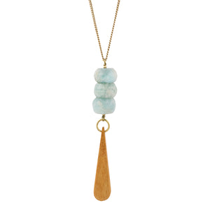Amazonite Paddle Necklace