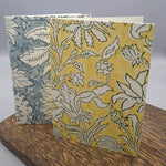 Load image into Gallery viewer, Steel Blue &amp; Daffodil Block Printed Card Set
