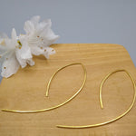 Load image into Gallery viewer, Brass Bow Threader Earrings
