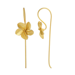 Plumeria Threader Earrings