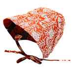 Load image into Gallery viewer, Rust Floral Baby Bonnet

