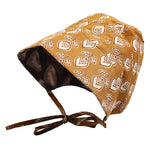 Load image into Gallery viewer, Taupe and Harvest Gold Baby Bonnet
