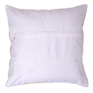 Metallic Vintage Saree Pillow Cover - Square