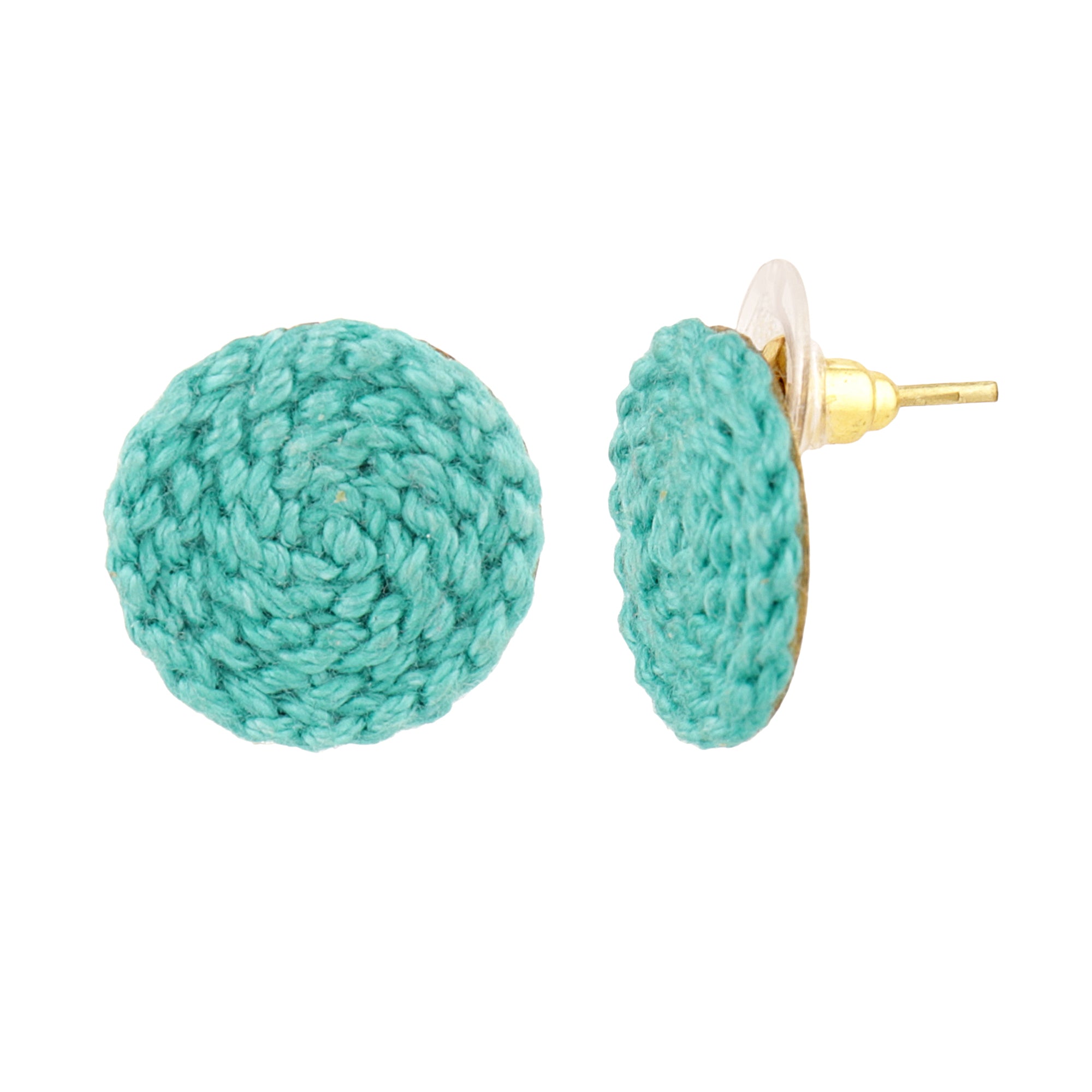 Turquoise Crochet Studs